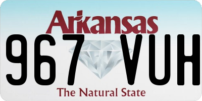 AR license plate 967VUH