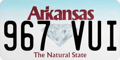 AR license plate 967VUI
