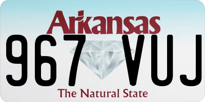 AR license plate 967VUJ
