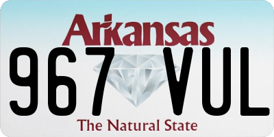 AR license plate 967VUL