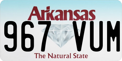 AR license plate 967VUM