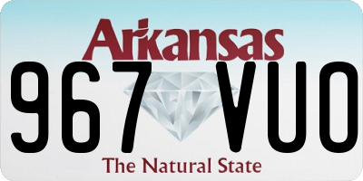 AR license plate 967VUO