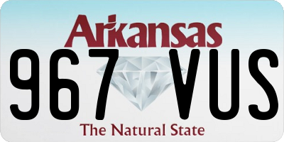 AR license plate 967VUS
