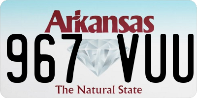 AR license plate 967VUU