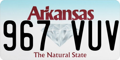 AR license plate 967VUV