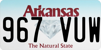 AR license plate 967VUW