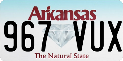 AR license plate 967VUX