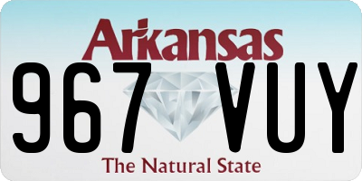 AR license plate 967VUY