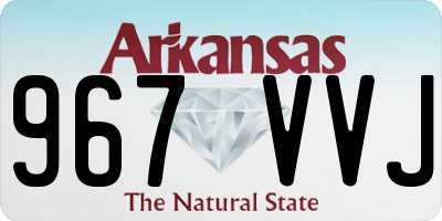AR license plate 967VVJ