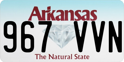 AR license plate 967VVN