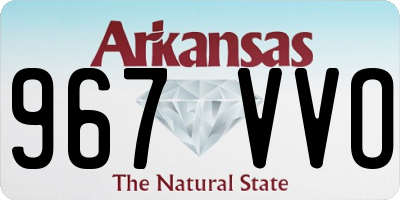 AR license plate 967VVO
