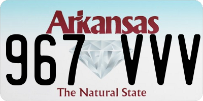 AR license plate 967VVV