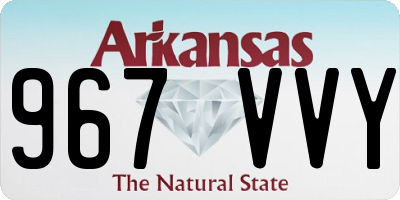 AR license plate 967VVY