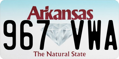 AR license plate 967VWA