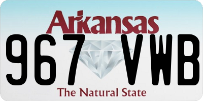 AR license plate 967VWB