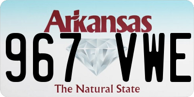AR license plate 967VWE