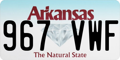 AR license plate 967VWF