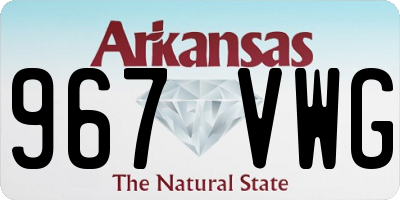 AR license plate 967VWG