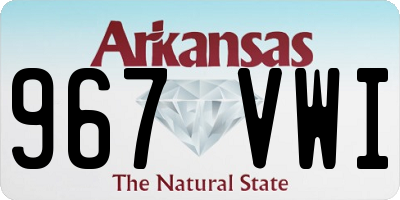 AR license plate 967VWI