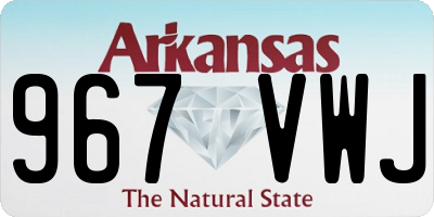 AR license plate 967VWJ
