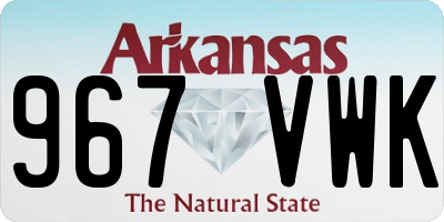 AR license plate 967VWK