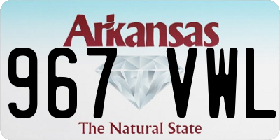 AR license plate 967VWL