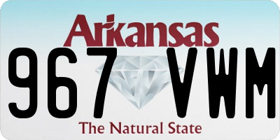 AR license plate 967VWM