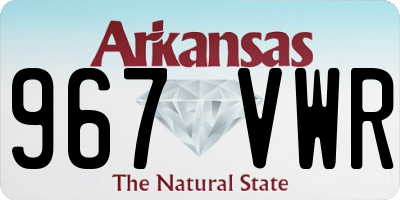 AR license plate 967VWR