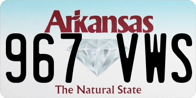 AR license plate 967VWS