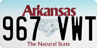 AR license plate 967VWT