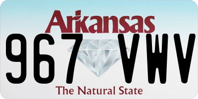 AR license plate 967VWV