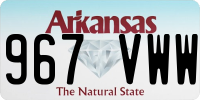 AR license plate 967VWW