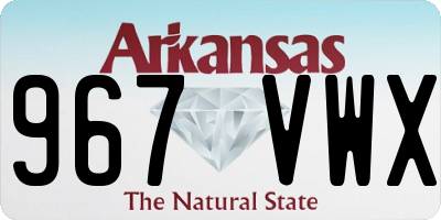 AR license plate 967VWX