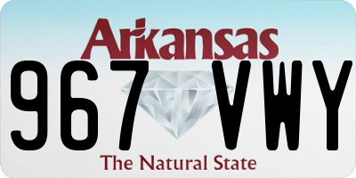 AR license plate 967VWY