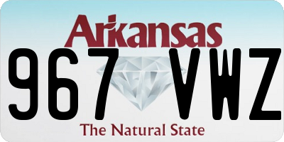 AR license plate 967VWZ