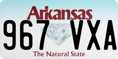 AR license plate 967VXA
