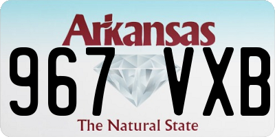 AR license plate 967VXB