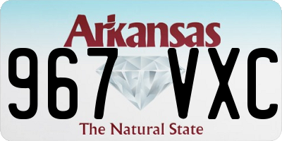 AR license plate 967VXC