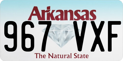 AR license plate 967VXF