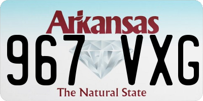 AR license plate 967VXG