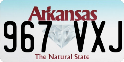 AR license plate 967VXJ