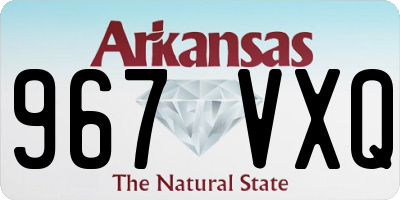 AR license plate 967VXQ