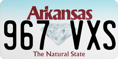AR license plate 967VXS