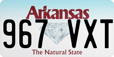 AR license plate 967VXT
