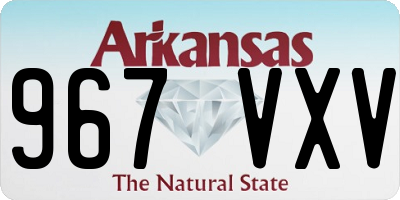 AR license plate 967VXV