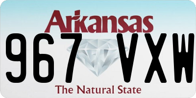 AR license plate 967VXW