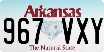 AR license plate 967VXY