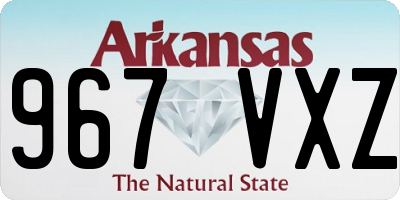 AR license plate 967VXZ