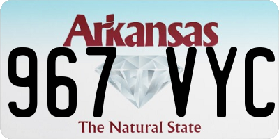 AR license plate 967VYC