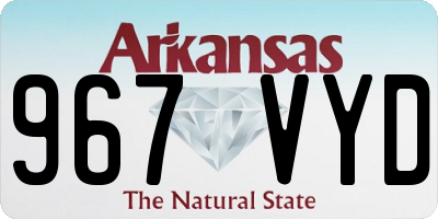 AR license plate 967VYD